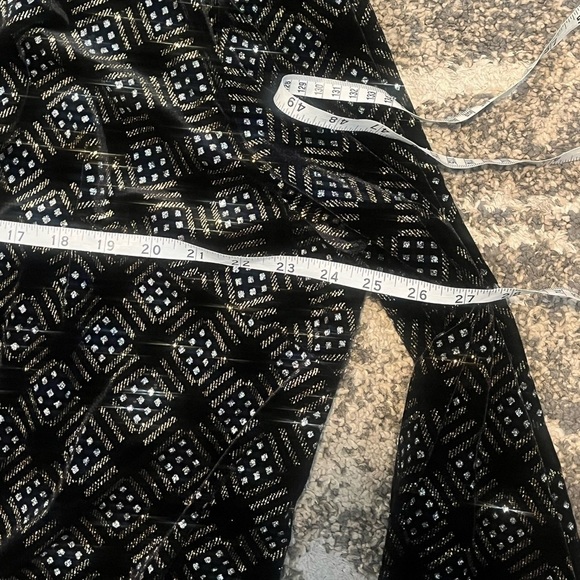 💜R&M Richards‎ Velvet Cardigan Black Shirt Gold & Silver Glitter Pattern 24W - Picture 6 of 6